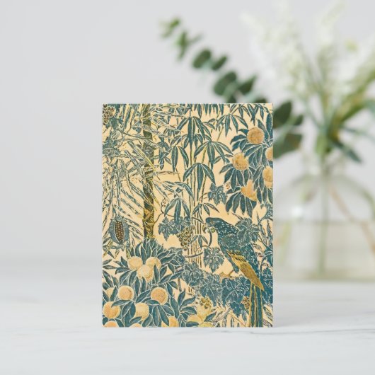 Walter Crane -  Art Nouveau Macaw Pattern Briefkaart (Staand voorkant)