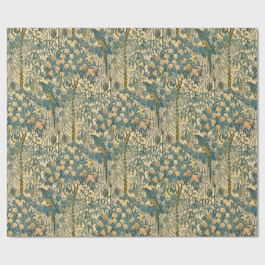 Walter Crane - Art Nouveau Macaw Pattern Cadeaupapier (Vlak)