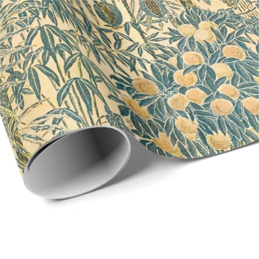 Walter Crane -  Art Nouveau Macaw Pattern Cadeaupapier (Rol Hoek)