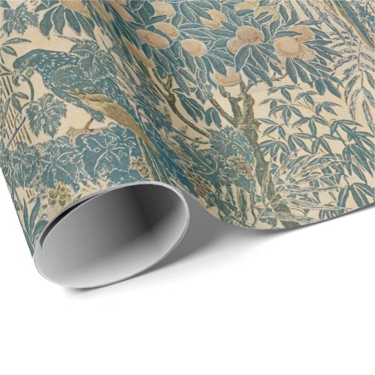 Walter Crane  Art Nouveau Macaw Pattern Cadeaupapier (Rol Hoek)