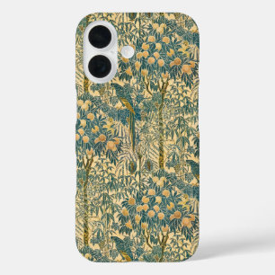 Walter Crane - Art Nouveau Macaw Pattern iPhone 16 Hoesje