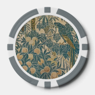 Walter Crane  Art Nouveau Macaw Pattern Poker Chips