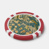 Walter Crane - Art Nouveau Macaw Pattern Poker Chips (Enkel)