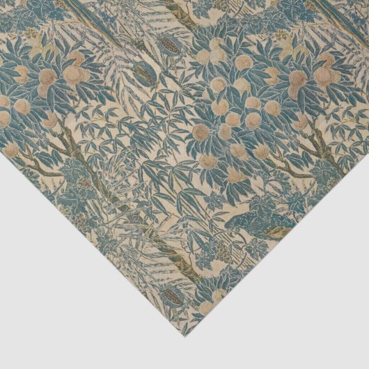 Walter Crane Art Nouveau Macaw Pattern Tissuepapier (Detail)