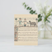 Walter Crane Baa Baa Zwarte Schaap Kindeerversje Briefkaart (Staand voorkant)