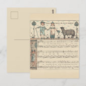 Walter Crane Baa Baa Zwarte Schaap Kindeerversje Briefkaart (Voorkant / Achterkant)