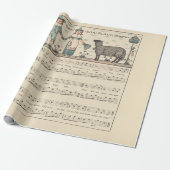 Walter Crane Baa Baa Zwarte Schaap Kindeerversje Cadeaupapier (Uitgerold)