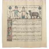 Walter Crane Baa Baa Zwarte Schaap Kindeerversje Douchegordijn (Voorkant)