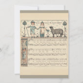 Walter Crane Baa Baa Zwarte Schaap Kindeerversje Kaart (Voorkant)