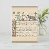 Walter Crane Baa Baa Zwarte Schaap Kindeerversje Kaart (Staand voorkant)