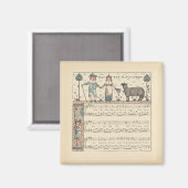 Walter Crane Baa Baa Zwarte Schaap Kindeerversje Magneet (Voorkant / Achterkant)