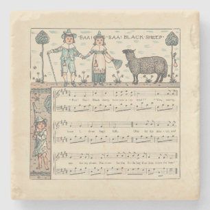 Walter Crane Baa Baa Zwarte Schaap Kindeerversje Stenen Onderzetter