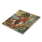 Walter Crane Beauty & Beast c1885 Repro Beast Tege Tegeltje (Zijkant)