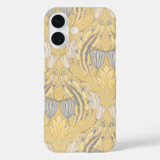 Walter Crane Blauw Witte Tulpen & Acanthus Case-Mate iPhone Case (Achterkant)