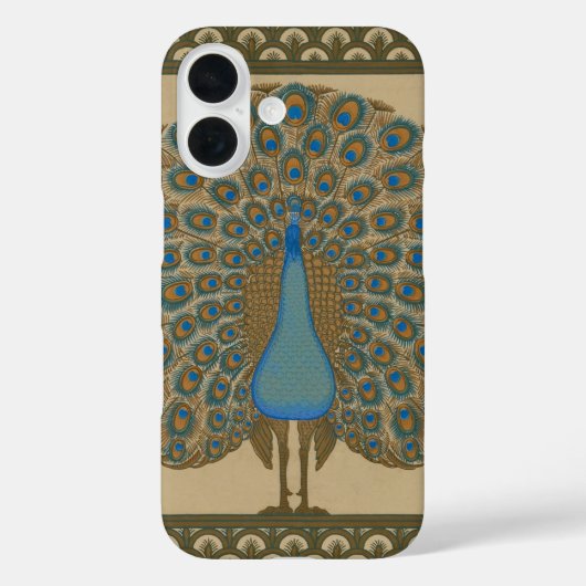 Walter Crane Blue Peacock met zijn staart uitgestr Case-Mate iPhone Case (Achterkant)