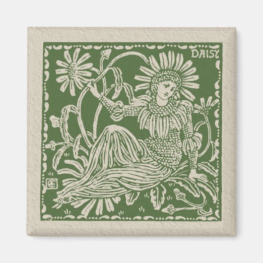 Walter Crane Daisy Tegel Magneet (Voorkant)