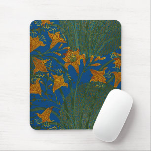 Walter Crane Day Lily Floral Wallpaper Design Muismat