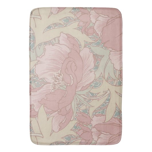 Walter Crane Flowers Bath Mat (Voorkant Verticaal)