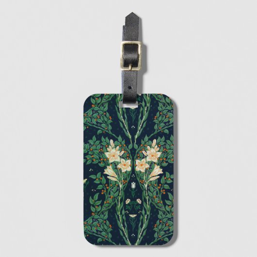 Walter Crane "Francesca" Botanical Bagagelabel (Voorkant (verticaal))