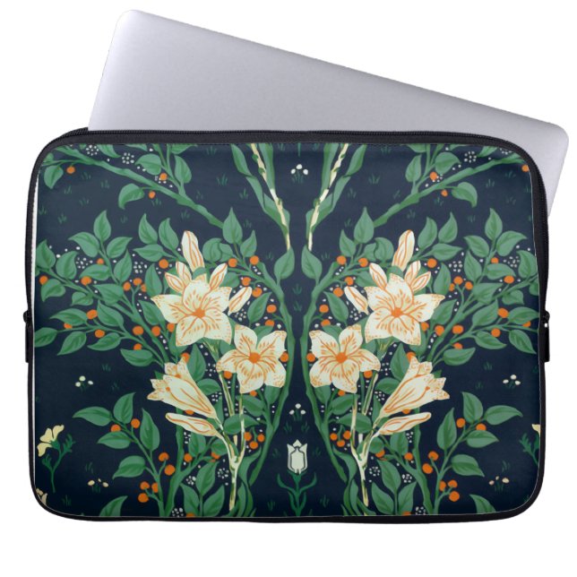 Walter Crane "Francesca" Botanisch Laptop Sleeve (Voorkant)