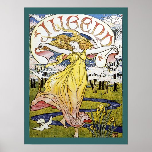 Walter Crane "Jugend" Art Nouveau Poster (Voorkant)