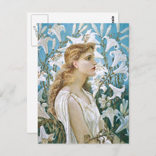 Walter Crane: Lilies Briefkaart (Voorkant / Achterkant)