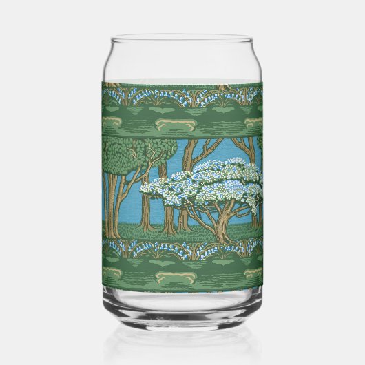 Walter Crane May Tree Wallpaper Green Blue Blikvorm Glas (Achterkant)