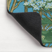 Walter Crane May Tree Wallpaper Green Blue Muismat (Hoek)