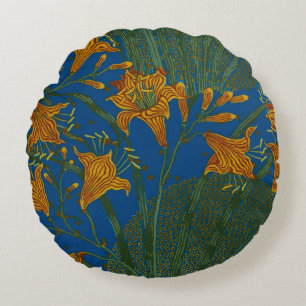 Walter Crane Oude Daglelie Bloempatroon Rond Kussen