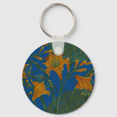 Walter Crane Oude Daglelie Bloempatroon Sleutelhanger (Achterkant)