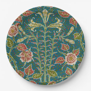Walter Crane Oude lelie en roos bloemmotief Papieren Bordje