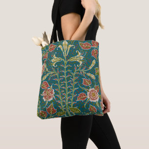 Walter Crane Oude lelie en roos bloemmotief Tote Bag