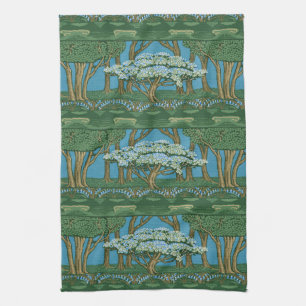 Walter Crane Oude Meiboom Bos Behangselpapier Theedoek