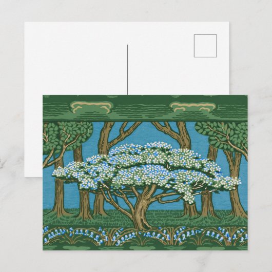Walter Crane Oude Meiboom Bos Wallpaper Briefkaart (Voorkant / Achterkant)