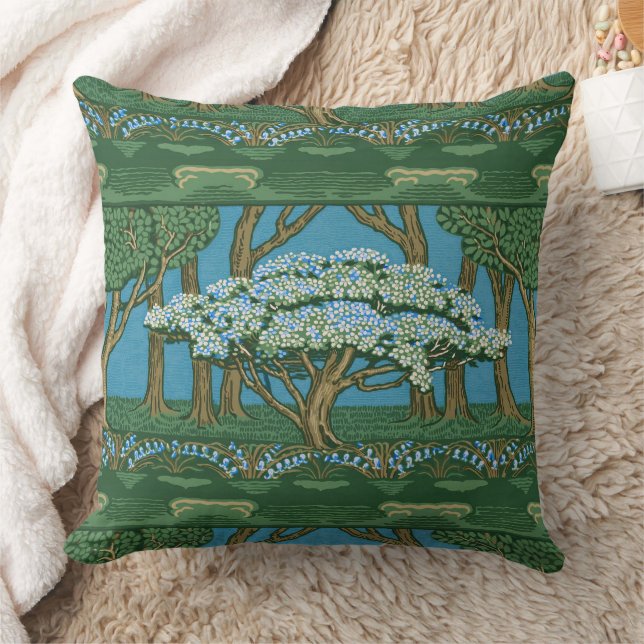 Walter Crane Oude Meiboom Bos Wallpaper Kussen (Deken)