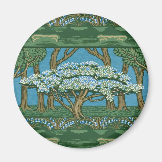 Walter Crane Oude Meiboom Bos Wallpaper Magneet (Voorkant)
