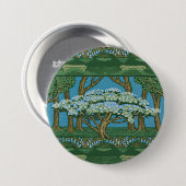 Walter Crane Oude Meiboom Bos Wallpaper Ronde Button 7,6 Cm (Voorkant /achterkant)