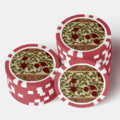 Walter Crane Oude Rosamund Rode Roos Bloemkunst Poker Chips (Opstapeling)