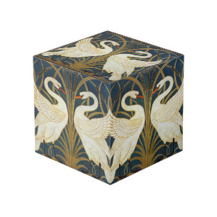 Walter Crane Oude Zwaan en Iris Art Nouveau Kubus