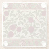 Walter Crane Red Roses with Thorned Stems Glazen Onderzetter (Achterkant)