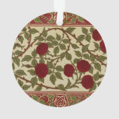 Walter Crane Red Roses with Thorned Stems Ornament (achterkant)