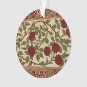 Walter Crane Red Roses with Thorned Stems Ornament (voorkant)