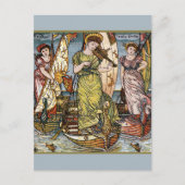 Walter Crane Ships, sierlijke dames, Art Nouveau Briefkaart (Voorkant)