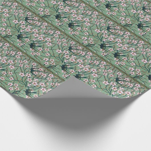 Walter Crane Slijsters en Amandelen Cadeaupapier (Hoek)