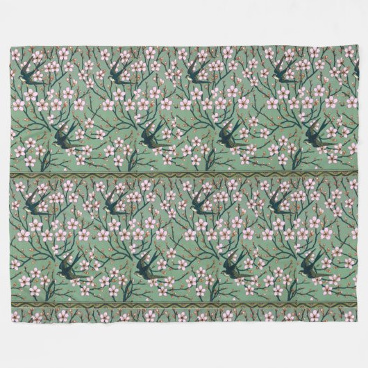 Walter Crane Sluwaluwen en Amandelen Fleece Deken (Voorkant (Horizontaal))