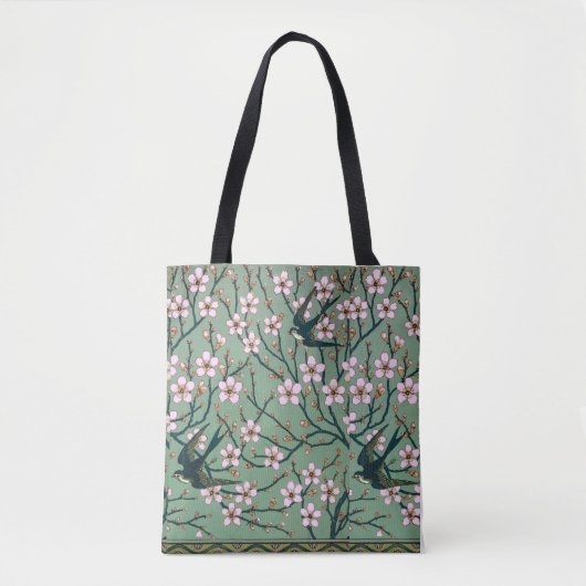 Walter Crane Sluwaluwen en Amandelen Tote Bag (Voorkant)