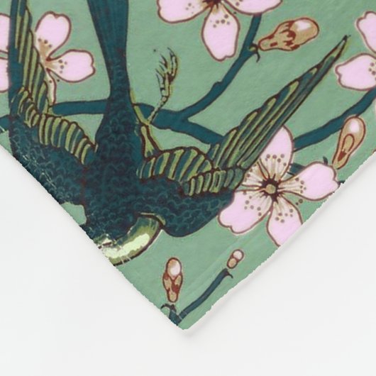 Walter Crane Swallows and Almonds Fleece Deken (Hoek)