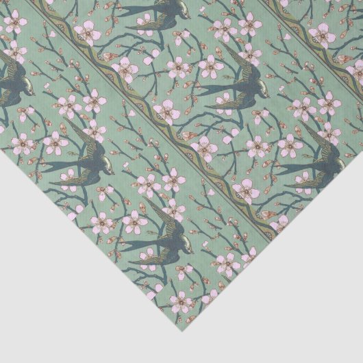 Walter Crane Swallows and Almonds Tissuepapier (Detail)