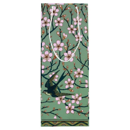 Walter Crane Swallows and Almonds Wijn Cadeautas (Achterkant)