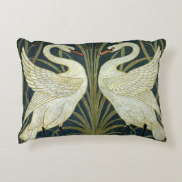 Walter Crane Swan & Rush and Iris Victorian  Accent Kussen